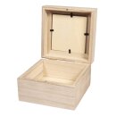 Holz- Box mit Fotodeckel FSC Mix Credit, 12x12x7,6cm