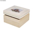 Holz- Box mit Fotodeckel FSC Mix Credit, 12x12x7,6cm