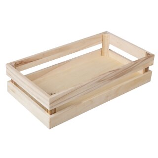 Holzkiste Latten-Optik, FSC Mix Credit, 30,5x16,7x7,6cm, + 2 Wandhaken