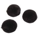 Pompons, 10 mm, . 65 Stück, schwarz