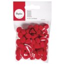 Pompons, 10 mm, . 65 Stück, rot