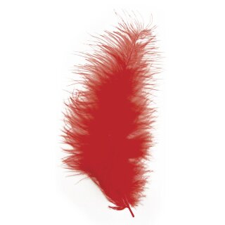 Flauschfeder, 10-15 cm, . 15 Stück, rot