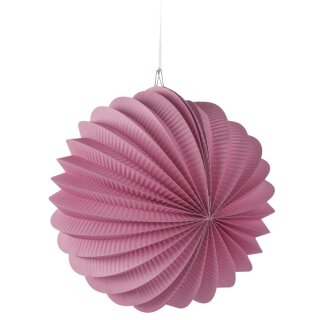 Papier Lampion, 22cm ø,  1 Stück, puderrosa