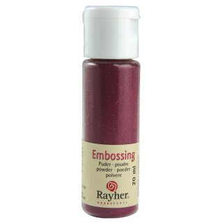 Embossing-Puder, 20 ml Flasche, bordeaux, deckend