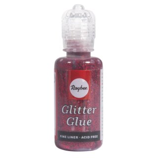 Glitter-Glue metallic, Flasche 20 ml, weinrot