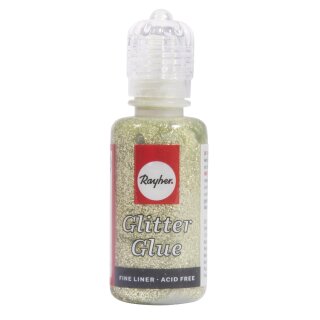 Glitter-Glue metallic, Flasche 20 ml, lindgrün