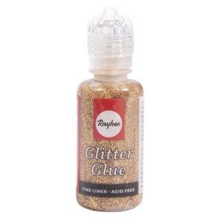 Glitter-Glue holographisch, Flasche 20 ml, brill.gold