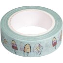 Washi Tape Sunny Icecream, 15mm, Rolle 10m