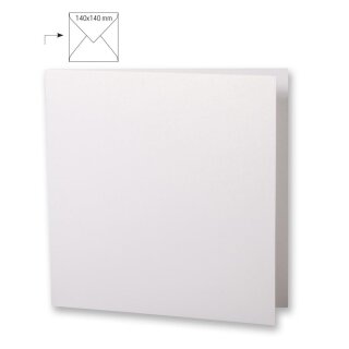 Karte quadr.,doppelt,met.,FSC MixCred, 135x270mm, 250g/m2, Beutel 5Stück, weiß metallic