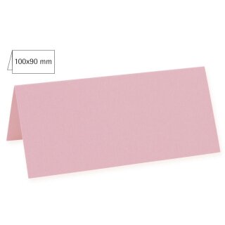 Tischkarte doppelt, uni, FSC Mix Credit, 100x90mm, 220g/m2, Beutel 5Stück, rosé