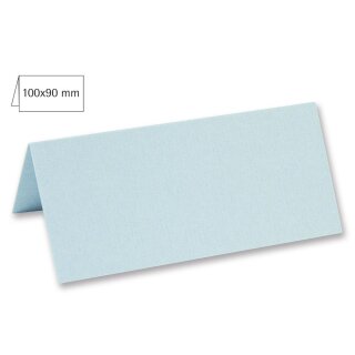 Tischkarte doppelt, uni, FSC Mix Credit, 100x90mm, 220g/m2, Beutel 5Stück, babyblau