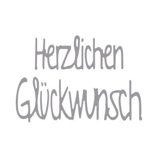 Stanzschabl. Set: Herzlichen Glückwunsch, 6-8,5cm,  2Stück