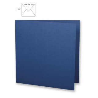 Karte quadr.,doppelt,uni,FSC Mix Credit, 150x300mm, 220g/m2, Beutel 5Stück, royalblau