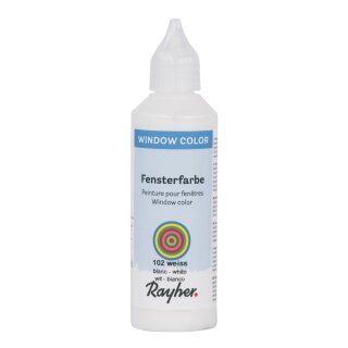 Fensterfarbe easy paint, Flasche 80 ml, weiß