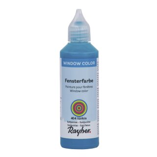 Fensterfarbe easy paint, Flasche 80 ml, türkis