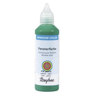 Fensterfarbe easy paint, Flasche 80 ml, palme