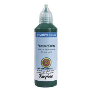 Fensterfarbe easy paint, Flasche 80 ml, schwarzwald