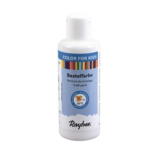 Kinder-Bastelfarbe, Flasche 80ml, weiß