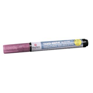 Textil-Marker Glitter deckend, Rundspitze 1-2 mm, mit Ventil, pink