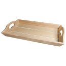 Holz Tablett, FSC Mix Credit, 42,5x25,7x6cm, Latten-Optik