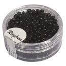 Rocailles, 2,6 mm ø, opak, Dose 17g, schwarz