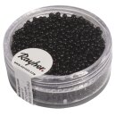 Rocailles, 2 mm ø, opak, Dose 17g, schwarz