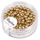 Rocailles, 4mm ø, Dose 150 Stück, gold matt