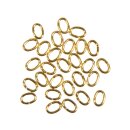 Ringel, 0,8mm ø, 5,2x3,7mm,  25 Stück, gold