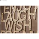 Holzschrift Enjoy Laugh Wish dream LoveFSC100% 18,7x18x0,4cm  natur