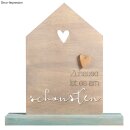 Holzmotiv HausZuhause ist es...FSC100%, 12,1x18,2x0,4cm,...