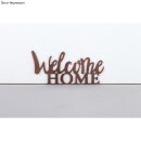 Holzschrift Welcome home FSC100%, 24,5x11,6x0,4cm,  1 Stück, natur