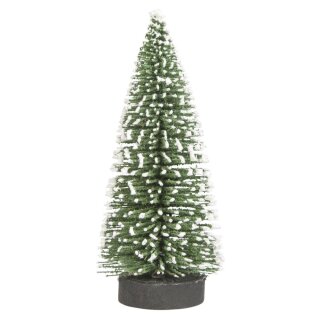 Deko-Tannenbaum beschneit, 10cm, grün, PVC-Box 4 Stück