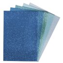 Moosgummi Platten Glitter, selbstkleb., 20x30x0,2cm, 5...