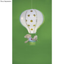 Papierlampion Heißluftballon, 30cm ø, 40cm, m. Metallgestell, Beutel 1 Stück, weiß