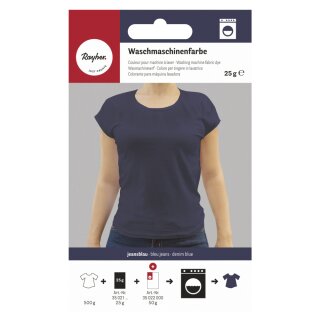 Waschmaschinenfarbe, für 500g Stoff,  25g, jeansblau