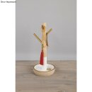 Holz-Schmuckständer, FSC 100%, 13cm ø, 31,5cm, m. 3 Ästen, natur