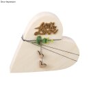 Holz-Minischrift With love 6,3x3,7x0,3cm 4 Stück natur