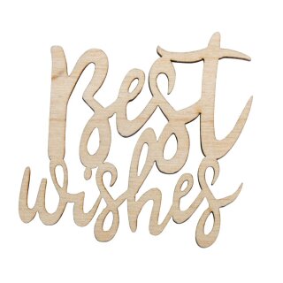 H-Minischrift Best wishes, FSCMix Cred, 5,9x5,7x0,3cm, SB-Btl 4Stück, natur