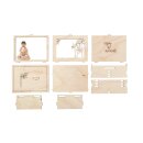 Holz 3D Geschenkbox Enjoy 11,5x8,5x5cm, 11 tlg. Bausatz, Box 1Set, natur