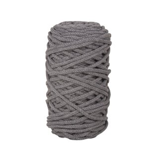 Braidy Recycling Garn, geflochten, 4mm ø, (250g Knäuel), Knäuel 65m, steingrau