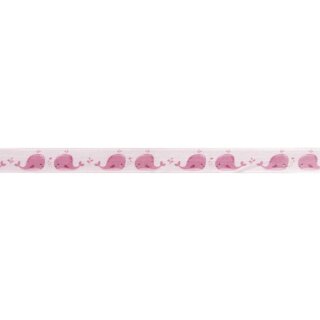 Dekoband Babywal, 2,5cm, mit formstabiler Kante, Rolle 20m, babyrosa