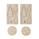 Holz Steckteil Wichtel, FSC Mix Credit, 8,4cm, 6cm ø,  2 Set, natur