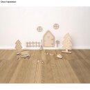 Holz Wichteltür Tomte 15cm 24-tlg. 1Set natur