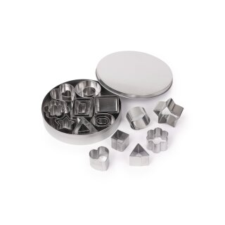 Metall-Ausstecherformen f. Deko, 2-4 cm, 8 Sorten, Set 24Stück