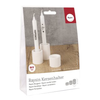 Bastelpackung Raysin Kerzenhalter, für 3 Halter, inkl. Kerzen-Transferfolie