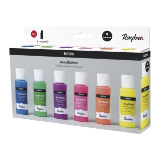 Acrylfarben Set Neon 6 Farben à 60ml