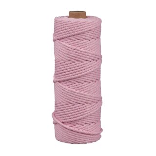 Makramee Garn, 3mm ø, ca. 210g, Rolle 70m, pastellrosa