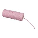 Makramee Garn, 3mm ø, ca. 210g, Rolle 70m, pastellrosa