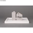 PET Gießform Dekoplatte Rechteck, 27x18x2cm, Rand 1,3cm breit