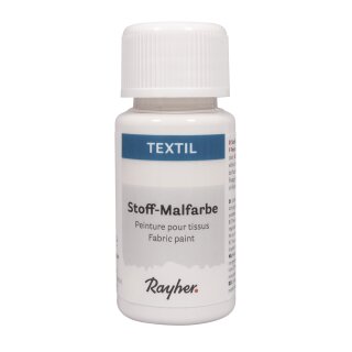 Textil Stoffmalfarbe, Flasche 50ml, weiß